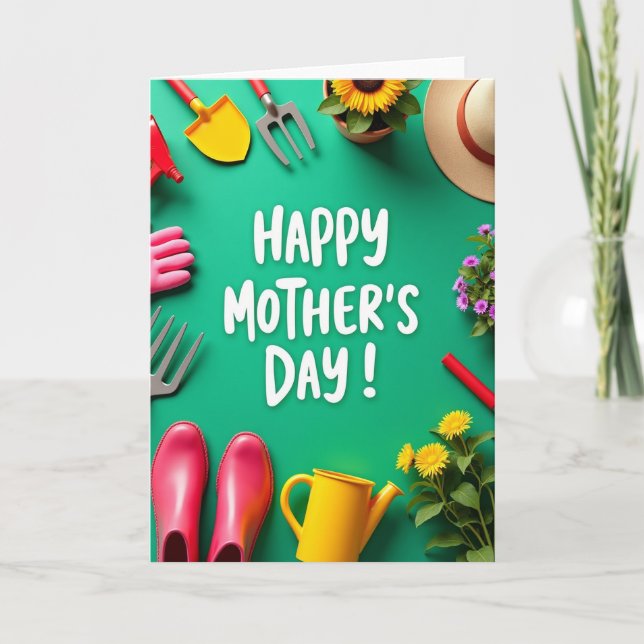 Emerald Gardening Mothers Day Card (Front)