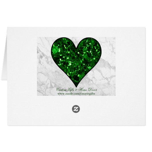 Emerald Gem Heart (Back Horizontal)