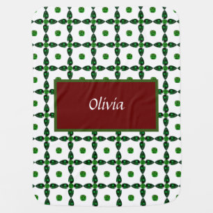 Emerald Gemstone Art, Green Baby Blanket