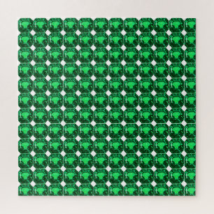 Emerald Gemstone, Birthstone May, Light Green Jigsaw Puzzle