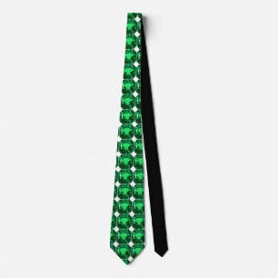 Emerald Gemstone, Birthstone May, Light Green Neck Tie