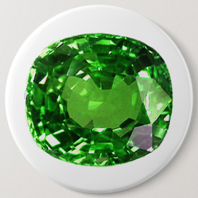 Emerald Gemstone, Green Button (Front)