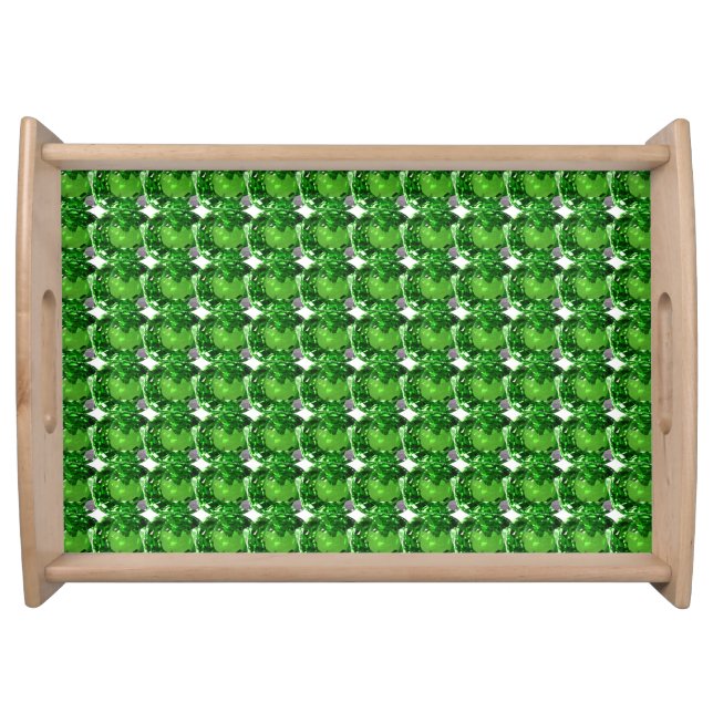 Emerald Gemstone, Green Serving Tray (Front)