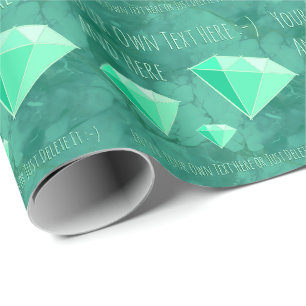 Emerald Gemstones. Jewelry Gift Wrapping Paper