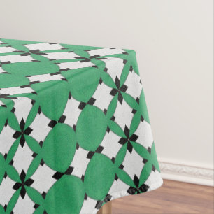 Emerald Geometric Abstract Pattern Design 1314 Tablecloth