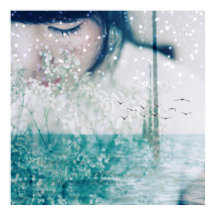 Emerald Girl Green Poster Paper 24" x 24"