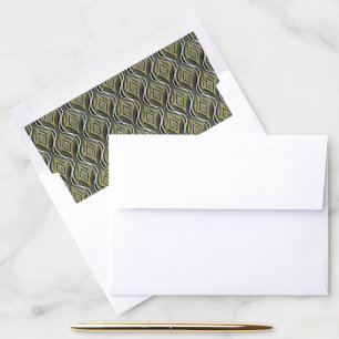 Emerald & Gold Art Deco Envelope Liner