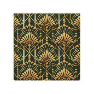 Emerald Gold Art Deco Pattern