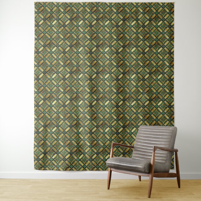 Emerald & Gold Art Deco Photo Backdrop (In Situ)