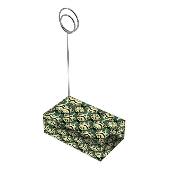Emerald & Gold Art Deco Place Card Holder (Corner)