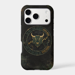 Emerald Gold Bull Mindset Trading iPhone 17 Pro Case