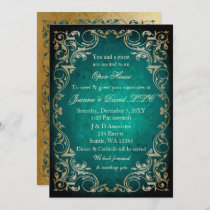 Emerald Gold Business Corporate Party Invitation