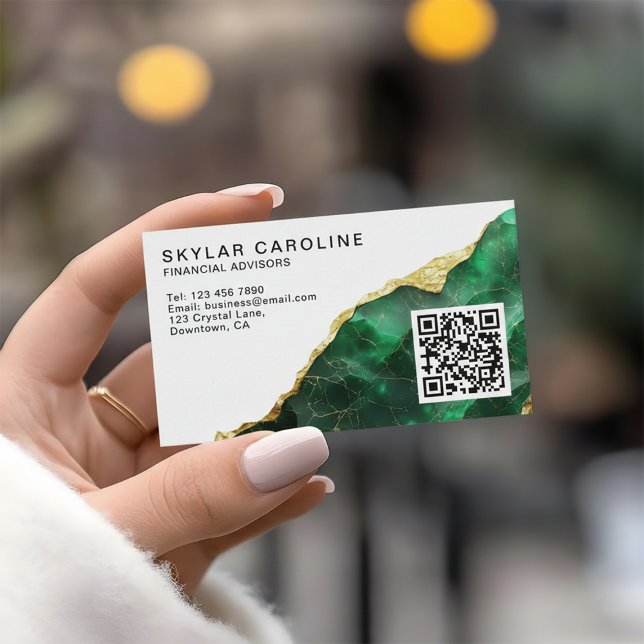 Emerald Gold Financial advisors RQ Code Business Card (Creator Uploaded)