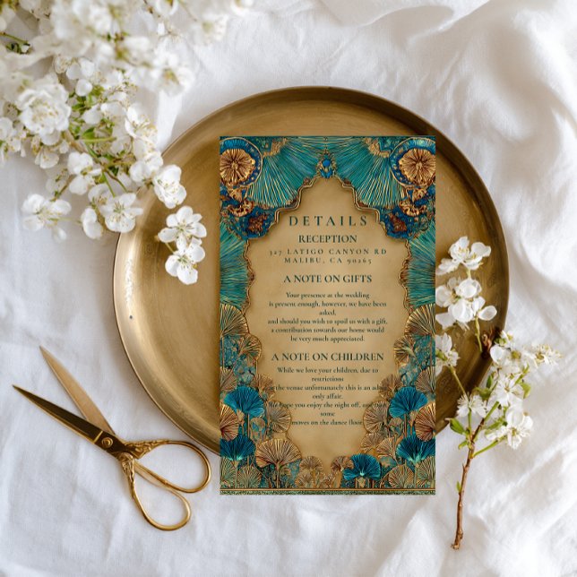 Emerald Gold Islamic Wedding Enclosure Card (Creator Uploaded)