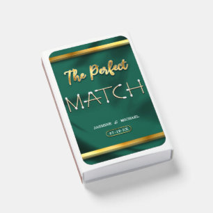Emerald & Gold Simple Wedding Perfect Match Favors
