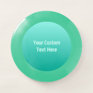 Emerald Gradient custom text frisbee