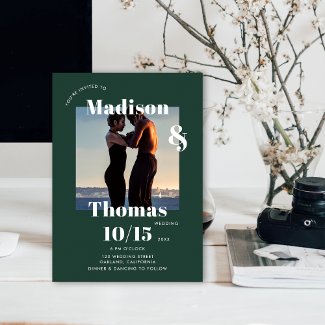 Emerald Green 1 Photo Bold Minimalist Wedding