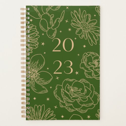 Emerald Green 2022 Weekly Spiral Planner Notebook