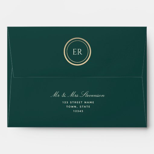 Emerald Green 5x7 Envelope Zazzle