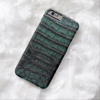 Emerald Green Alligator Print Barely There iPhone 6 Case