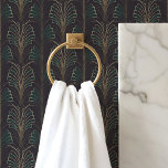 Emerald Green And Black Art Deco  Wallpaper<br><div class="desc">Infuse your space with the glamour and sophistication of the Art Deco era with this elegant wallpaper. The repeating fan motif in a rich emerald green hue evokes a sense of luxury and timeless style. This peel and stick wallpaper is easy to apply and remove, making it perfect for adding...</div>