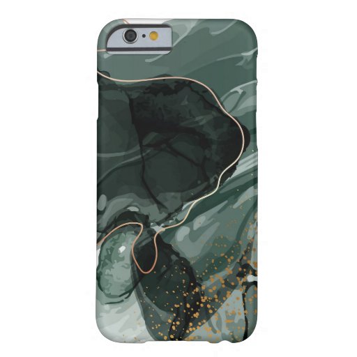 Emerald Green and Gold Marble, Marble Background Barely There iPhone 6 Case