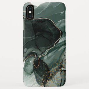 Emerald Green and Gold Marble, Marble Background iPhone XS Max Case