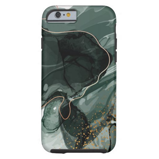 Emerald Green and Gold Marble, Marble Background Tough iPhone 6 Case