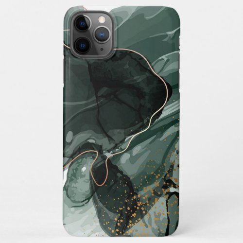 Emerald Green and Gold Marble Marble Background iPhone 11Pro Max Case