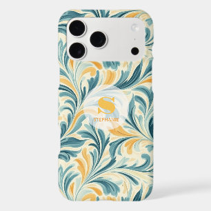 Emerald Green and Gold Paisley Leaf Pattern iPhone 17 Pro Max Case