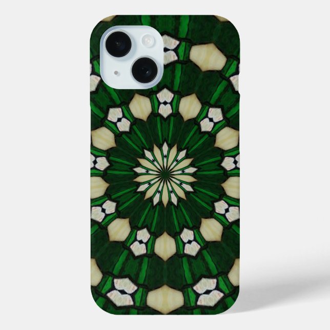 Emerald Green and Ivory Glass  Case-Mate iPhone Case (Back)