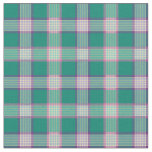 Emerald Green and Purple Fashion Plaid Fabric