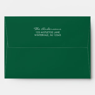 Emerald Green and Ruby Red Envelopes with Address