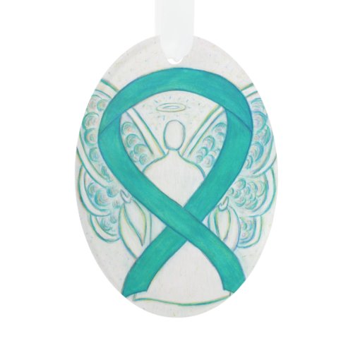 Emerald Green Awareness Ribbon Angel Ornament