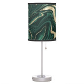 Emerald Green Black Gold Marble #1 #decor #art Table Lamp (Left)