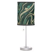 Emerald Green Black Gold Marble #1 #decor #art Table Lamp (Right)