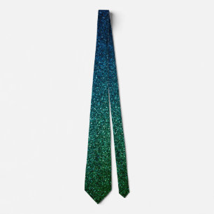 Emerald Green Blue Glitter Birthday Wedding Gift  Neck Tie