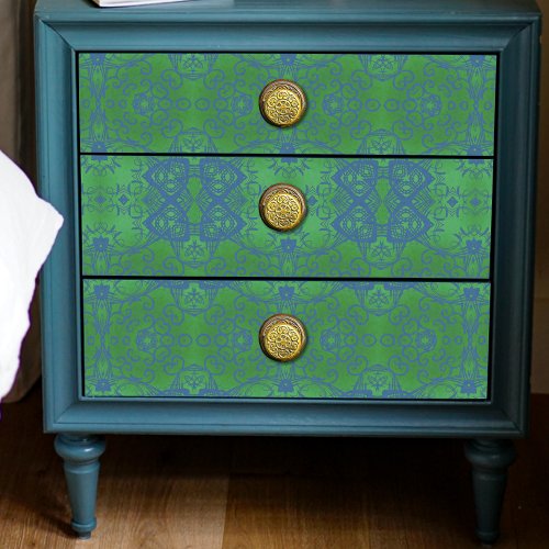 Emerald Green  Blue Stylish Bohemian Pattern Tissue Paper