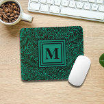 Emerald Green Botanical Foliage Monogram Mouse Pad<br><div class="desc">Add some sophistication to your desk with this stylish emerald green monogrammed mouse mat. Timeless William Morris Larkspur foliage pattern is the backdrop to this mouse pad. Easily add your own initial to create a fun personal monogram for your workspace.</div>