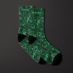 Emerald Green Botanical Monogram Socks<br><div class="desc">Make a bold statement with our Emerald Green Botanical Monogram Socks. The rich emerald green hue and botanical monogram design exude elegance and style. Explore our matching neck tie to complete your sophisticated look.</div>