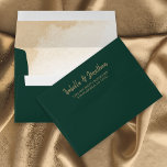 Emerald green botanical wedding envelope<br><div class="desc">Elegant emerald green wedding envelope with return address
FOR MORE MATCHING PRODUCTS click on the collection above or contact me</div>