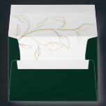 Emerald Green Bridal Shower or Wedding Invitation Envelope<br><div class="desc">A beautiful,  modern,  elegant wedding or bridal shower invitation envelope in emerald green,  with return address on back of envelope. Copyright Elegant Invites,  all rights reserved.</div>