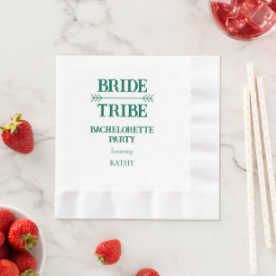 Emerald Green Bride Tribe Bachelorette Party Napkins