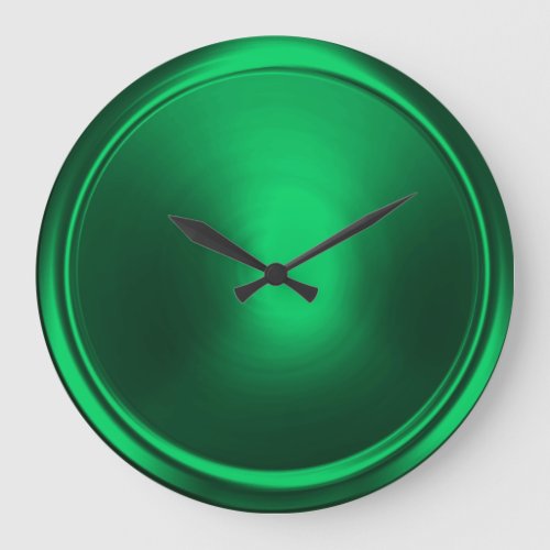 Emerald Green Button Large Clock