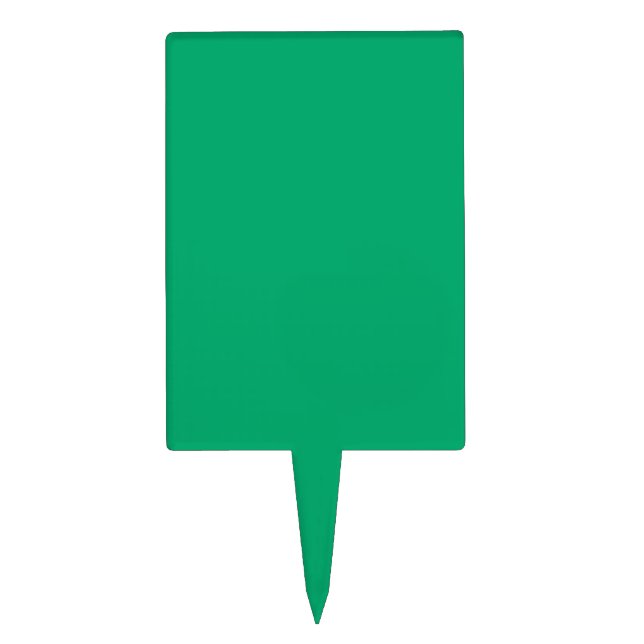 Emerald Green Cake Topper Pick – Customizable (Front)