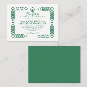 Emerald Green Celtic Knot Claddagh Wedding Enclosure Card