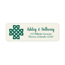 Emerald Green Celtic Knot Wedding Address