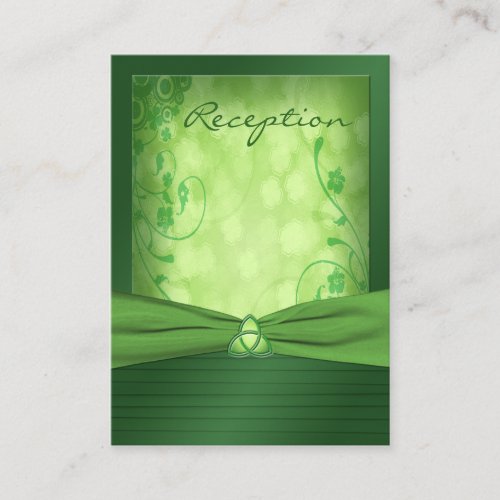 Emerald Green Celtic Love Knot Enclosure Card Business Cards
