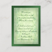 Emerald Green Celtic Love Knot Enclosure Card (Back)