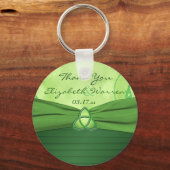 Emerald Green Celtic Love Knot Wedding Favor Keychain (Front)